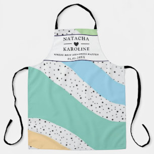 カスタム文字、水彩キッチン エプロン