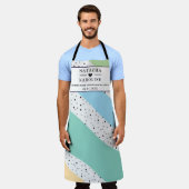 カスタム文字、水彩キッチン エプロン (着用した状態)