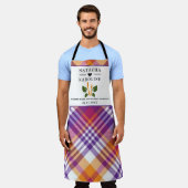 カスタム文字、水彩キッチン エプロン (着用した状態)