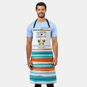 カスタム文字、水彩キッチン エプロン (着用した状態)