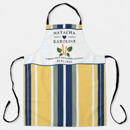 カスタム文字、水彩キッチン エプロン