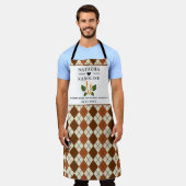 カスタム文字、水彩キッチン エプロン (着用した状態)