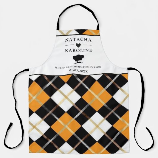 カスタム文字、水彩キッチン エプロン (正面)