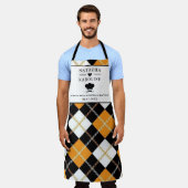 カスタム文字、水彩キッチン エプロン (着用した状態)
