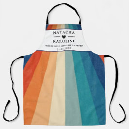 カスタム文字、水彩キッチン エプロン