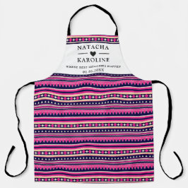 カスタム文字、水彩キッチン エプロン