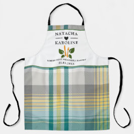 カスタム文字、水彩キッチン エプロン