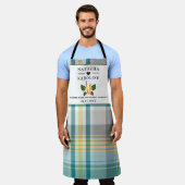 カスタム文字、水彩キッチン エプロン (着用した状態)