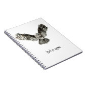 カスタム文字，水彩梟，鳥獣，自然 ノートブック (右側)