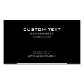 カスタム文字 – 独自のブラックミニマリストを作成 マグネット名刺 (正面)