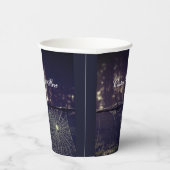 カスタム文字/秋不気味フォレスト不気味スパイダーウェブ 紙コップ (右)