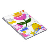 カスタム文字 – 花はっきりした付きコラージュ ノートブック (右側)