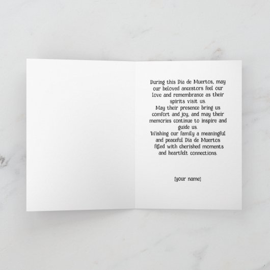 カスタム文字💀 B/W (色あなた自身)ディーアデムエルトス カード (内部)