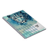 カスタム文字- Blue Leopard Notebook Journal ノートブック (右側)