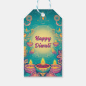 カスタム文字、Diwali Spark Illuminate & 祝 ギフトタグ (正面)