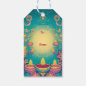 カスタム文字、Diwali Spark Illuminate & 祝 ギフトタグ (裏面)