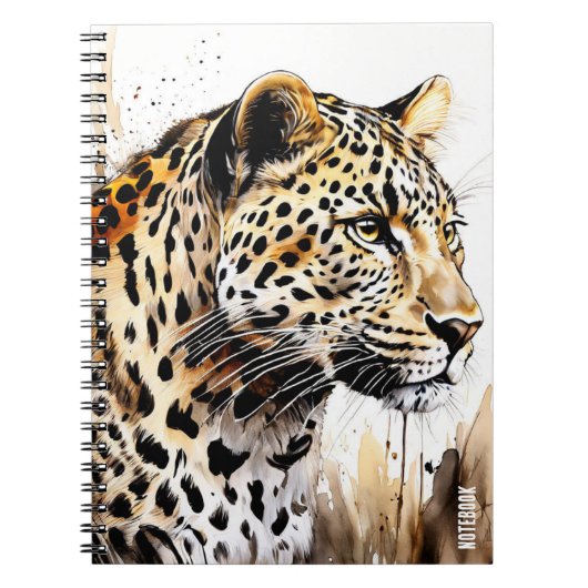 カスタム文字: Leopard Notebook Journal ノートブック (正面)