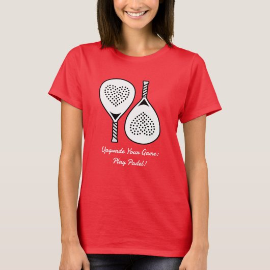 カスタム文字、Padel:ゲームのアップグレード Tシャツ (正面)
