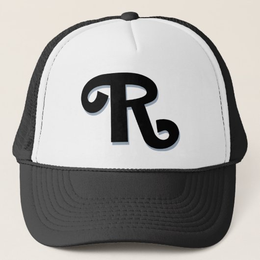 カスタム文字「R」 キャップ (正面)