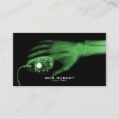 カスタム文字- X線スケルトンハンド&コンピュータマウス 名刺 (正面)