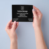 カスタム文字Black Your Logo Here チラシ (手)