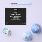 カスタム文字Black Your Logo Here チラシ (シングル)