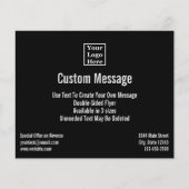 カスタム文字Black Your Logo Here チラシ (正面)