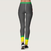 カスタム文字l眼エレガント捕捉エクササイズlグレー レギンス (裏面)