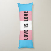 カスタム文字LGBTレインボートランスジェンダープライド国旗 ボディピロー (裏面 (縦))