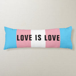 カスタム文字LGBTレインボートランスジェンダープライド国旗 ボディピロー