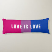 カスタム文字LGBTレインボーバイセクシャルプライド国旗 ボディピロー (裏面)