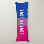 カスタム文字LGBTレインボーバイセクシャルプライド国旗 ボディピロー (正面縦)