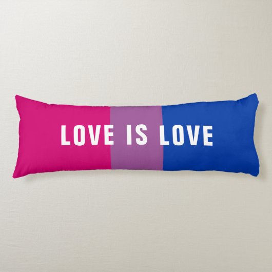 カスタム文字LGBTレインボーバイセクシャルプライド国旗 ボディピロー (正面)