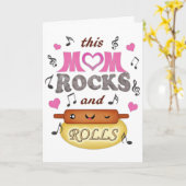 カスタム文字MOM/マザー誕生日カード カード (黄色い花)