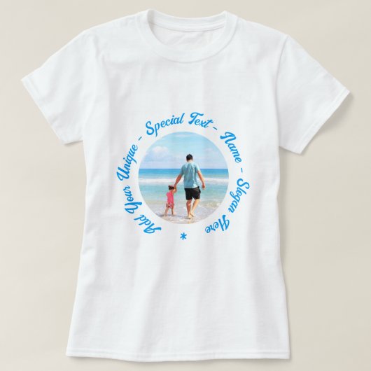 カスタム文字Tシャツご家族の写真パパ Tシャツ (デザイン正面)