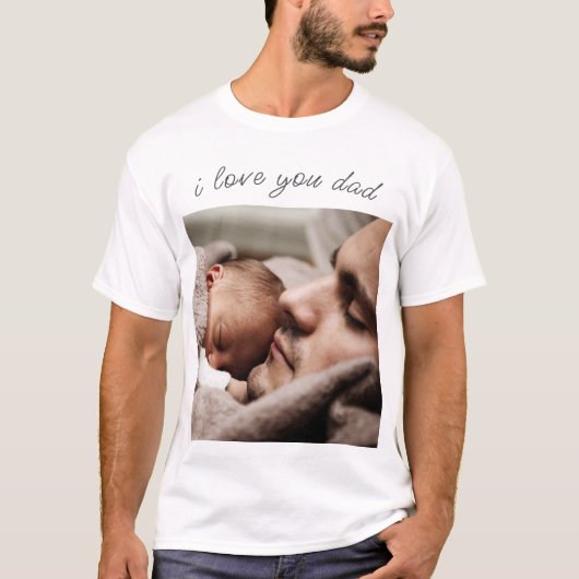 カスタム文字Tシャツ – I Love Youパパ Tシャツ (正面)