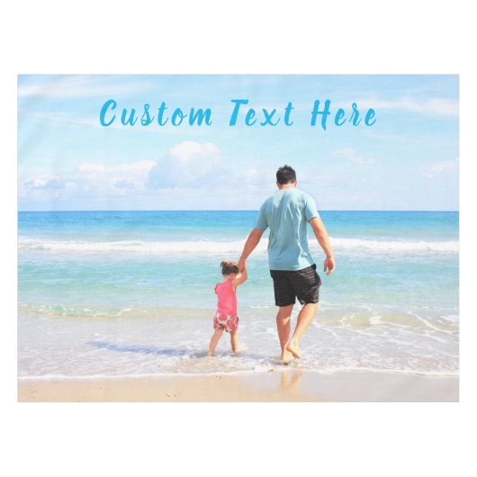 カスタム文字Tableloth家族の写真 テーブルクロス (正面(横))