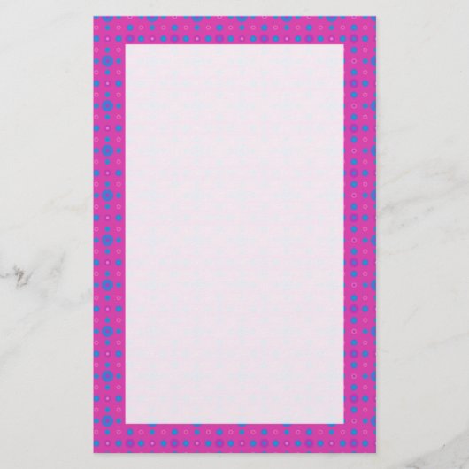 カスタム文房具、マゼンダ魔法模様 便箋 (正面)