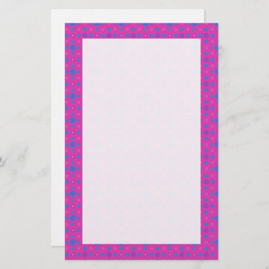 カスタム文房具、マゼンダ魔法模様 便箋 (正面/裏面)