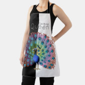 カスタム料理クイーンカラフル孔雀 エプロン (インサイチュ)
