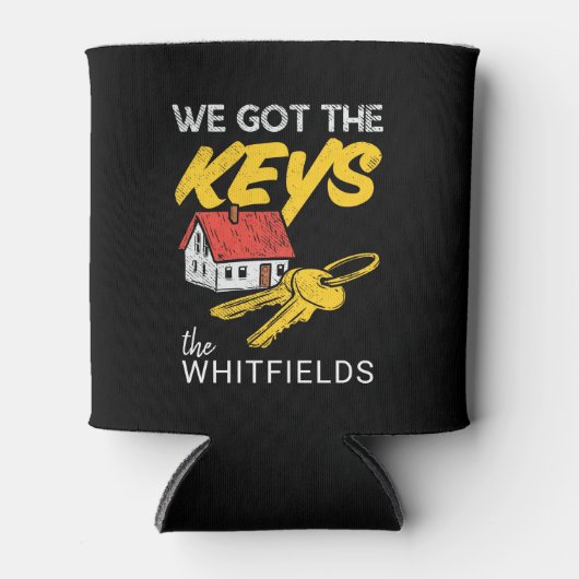 カスタム新しいホームオーナーズ引っ越し祝いパーティーパーティー 缶クーラー (正面)