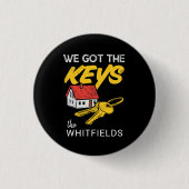 カスタム新しいホーム所有者の一致する引っ越し祝いパーティーパーティー 缶バッジ (正面)