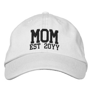 カスタム新しい母が母を設立Est Year Mommy 刺繍入りキャップ