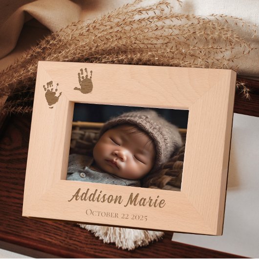 カスタム新しい親生まれたばかりのの手書き レーザー彫刻フレーム