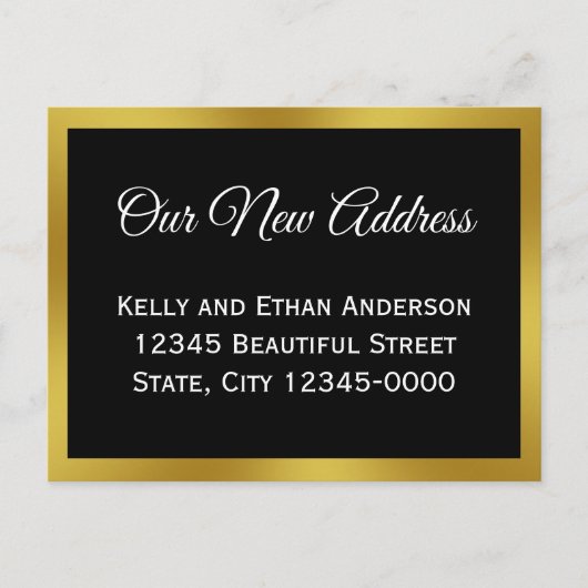 カスタム新しエレガントい住所移動のお知らせ ポストカード (正面)