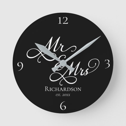 カスタム新型カップル時計 ラウンド壁時計 (正面)