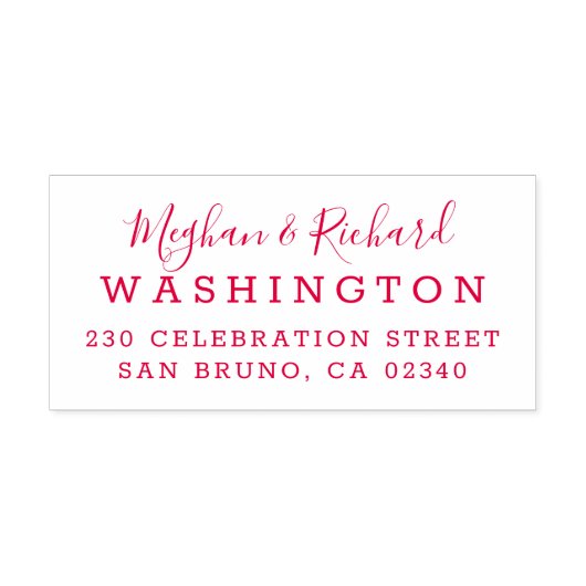 カスタム新婦結婚差出人住所 セルフインキングスタンプ (デザイン)