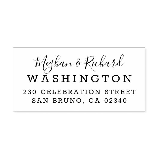 カスタム新婦結婚差出人住所 ラバースタンプ (インプリント)