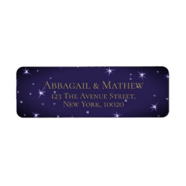 カスタム新婦。ナイトスターズ。金ゴールドタイポグラフィ ラベル