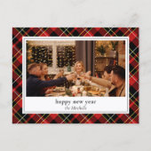 カスタム新年シック赤白黒イエロープライド ポストカード (正面)